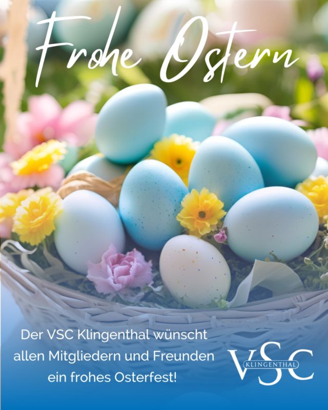 Der VSC Klingenthal wünscht Euch sonnige Feiertage, viele bunte Eier und eine schöne Zeit mit Euren Liebsten!

🐣🥚🌸🐰💙

#FroheOstern #VSCKlingenthal #Ostergrüße #Ostern2025 #Vogtlandliebe #SportUndTradition #Osterfest #GemeinsamStark